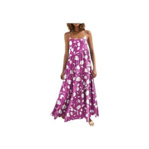 Anrabess women's bohemian Maxi Floral Dress cottagecore sun dress Large